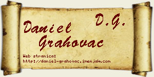 Daniel Grahovac vizit kartica